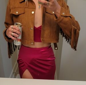 Suede Fringe Jacket
